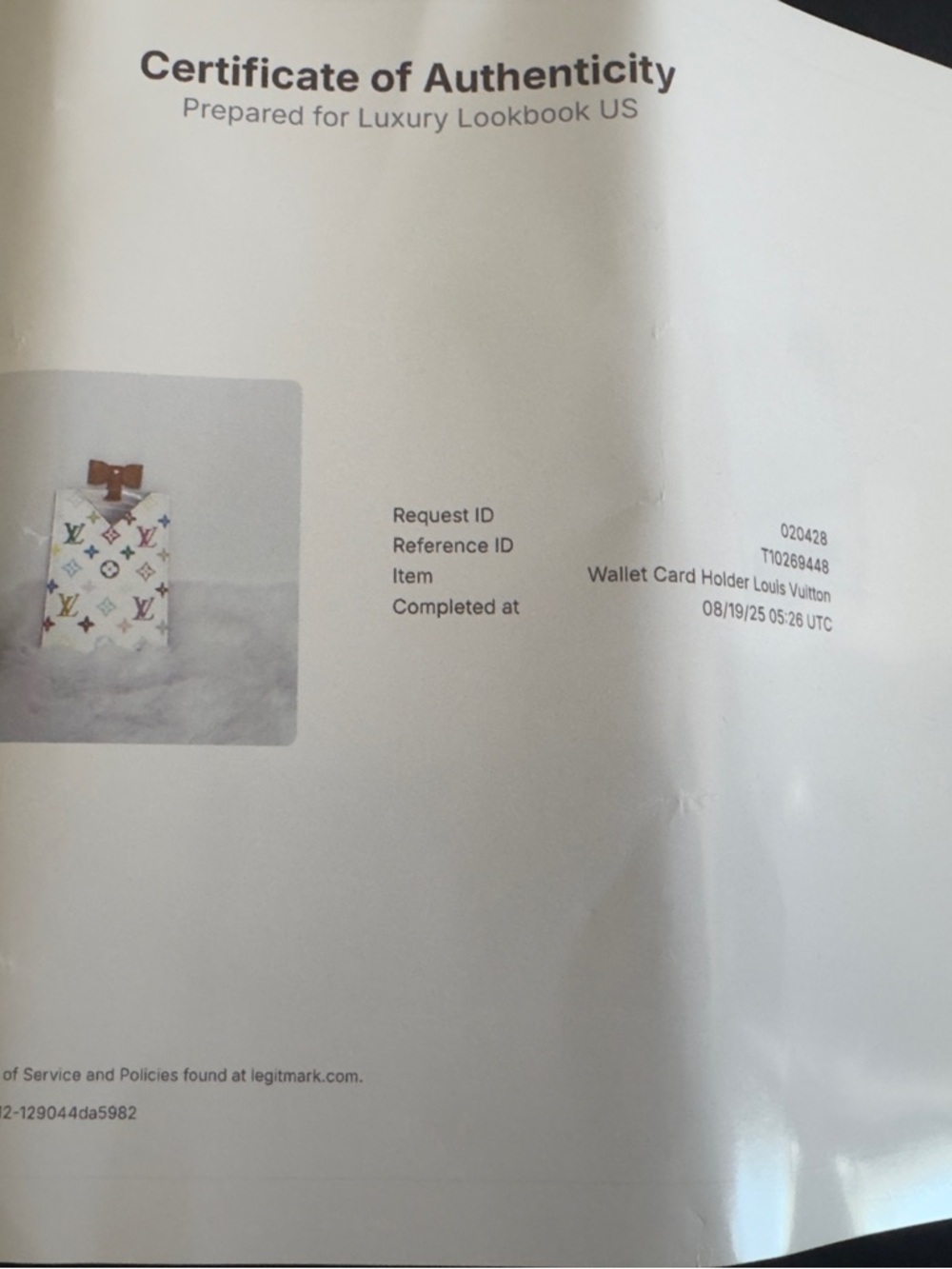 Louis Vuitton Multicolor Monogram White Card Holder
